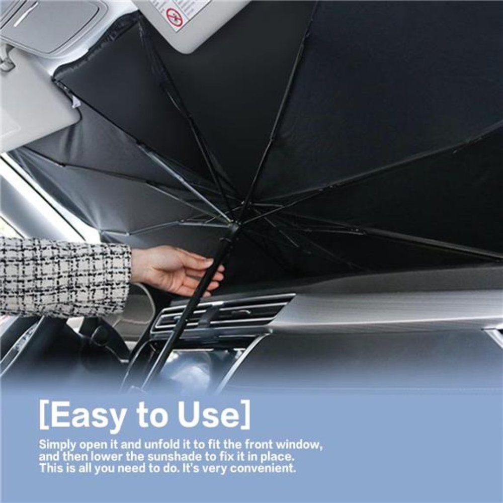 YAKEFLY Car Windshield Sun Shade Umbrella, Foldable Car Sunshade Front Window= - Picture 5 of 7
